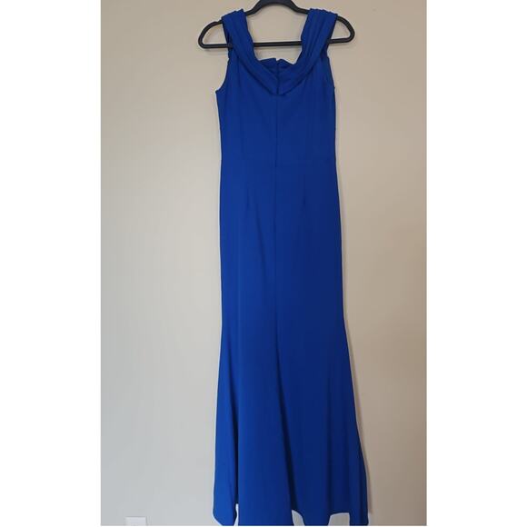 Betsy & Adam Cold Shoulder Corset Bodice Gown – Cobalt Blue – Size 6 - Picture 3 of 6